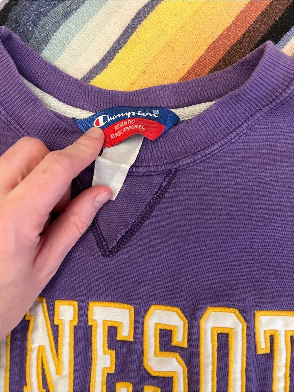 Champion Minnesota Vikings Purple Crewneck Sweatshirt vintage